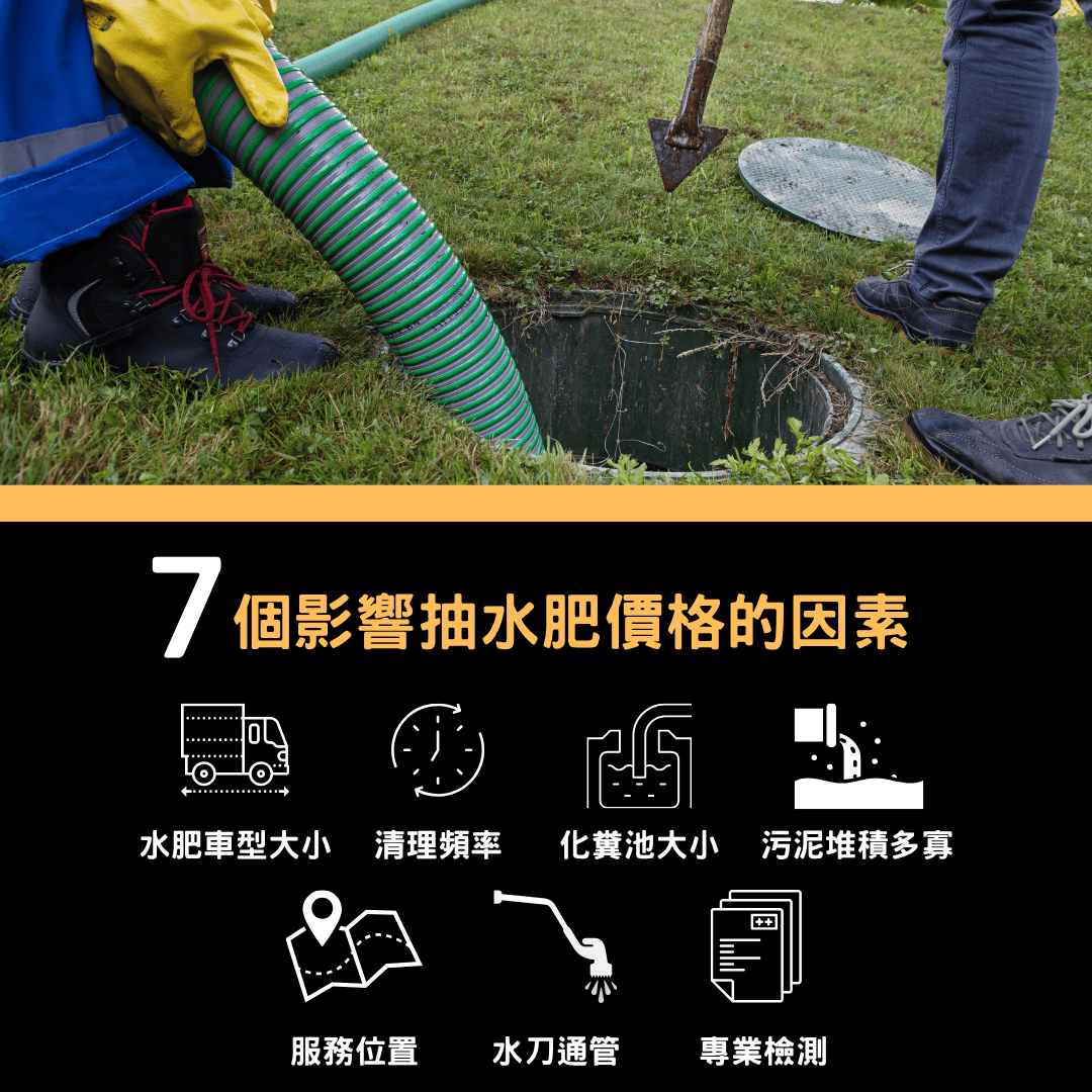 抽水肥價格怎麼算？影響抽水肥價格的 7 大關鍵因素